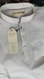 Premium White Cotton Kurta Trouser for Boys – Soft Embroidered Festive Kids Wear - Image 2