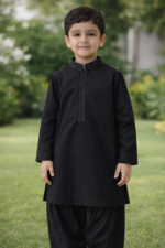 Tiny Tales Wear – Classic Black Kurta Trouser for Boys | Elegant Kids Traditional Outfit