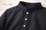Tiny Tales Wear – Classic Black Embroidered Kurta Trouser for Boys | Premium Kids Festive Outfit - Image 3